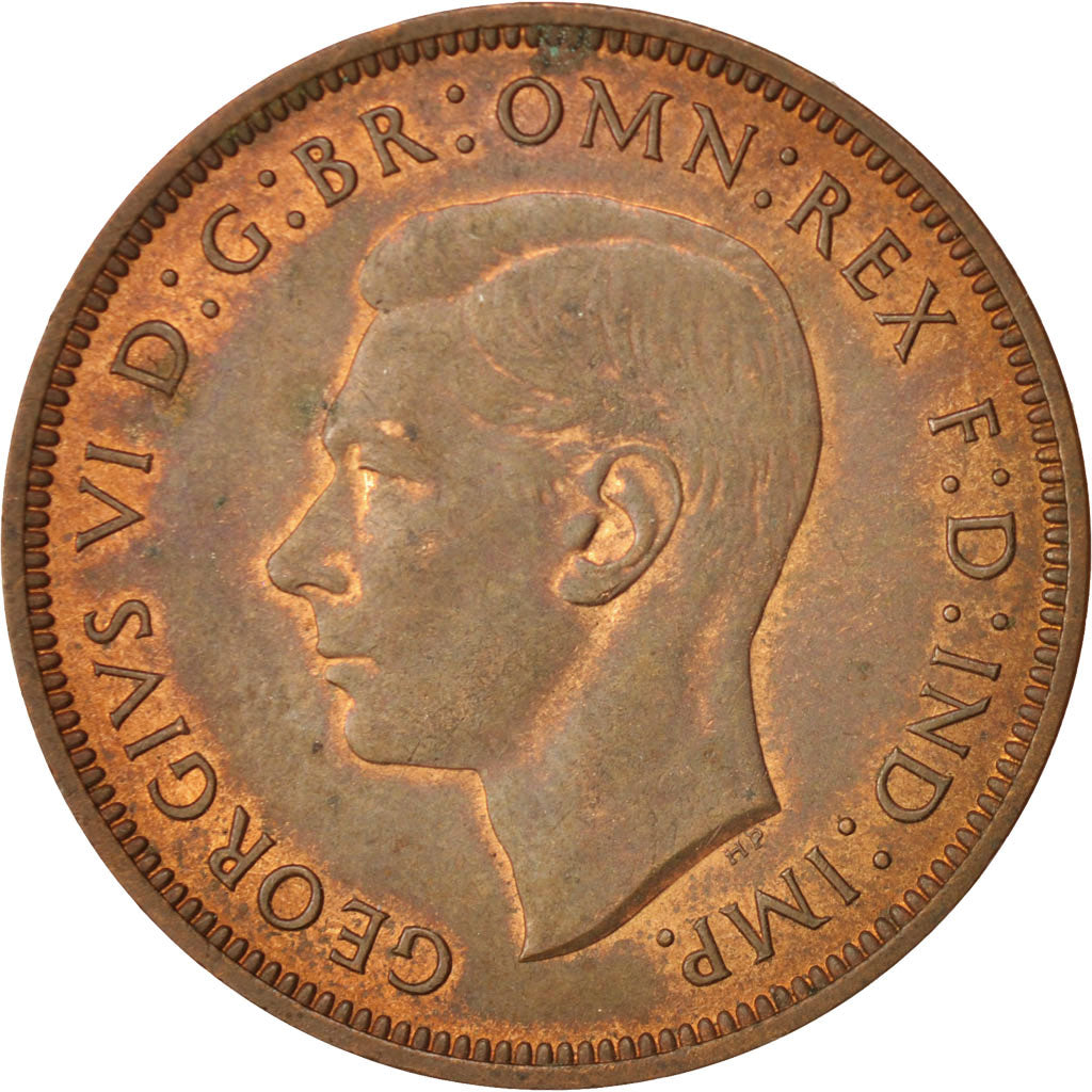 Great Britain, George VI, Penny, 1940, AU(50-53), Bronze, KM:845