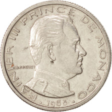 Monaco, Rainier III, 1/2 Franc, 1965, AU(50-53), Nickel, KM:145