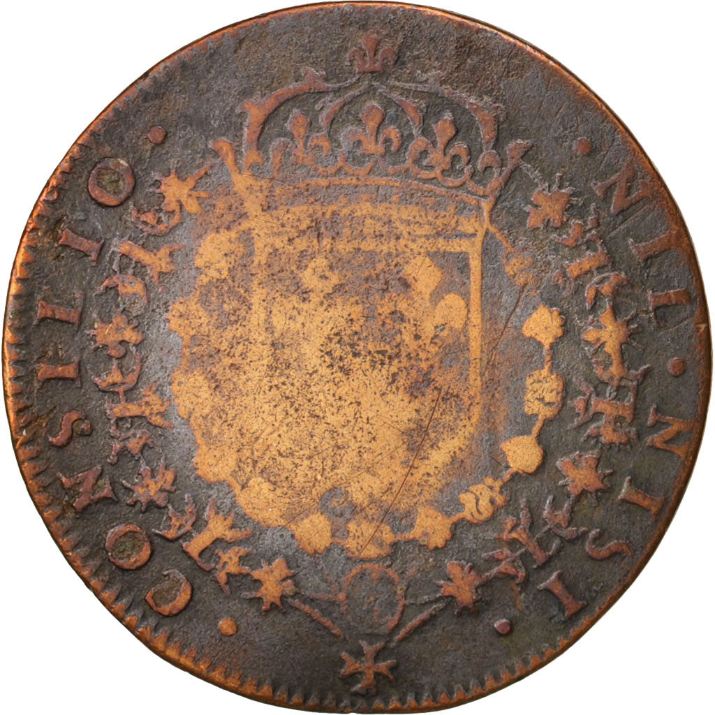 France, Token, Royal, VIlle de Reims, Sacre de Louis XIV, 1654, VF(30-35)