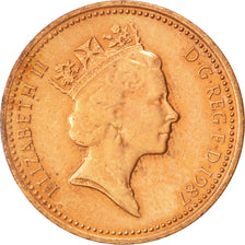 Great Britain, Elizabeth II, Penny, 1987, British Royal Mint, AU(50-53), Silver