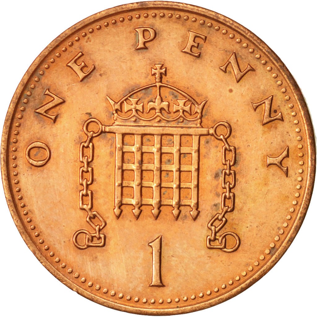 Great Britain, Elizabeth II, Penny, 1987, British Royal Mint, AU(50-53), Silver
