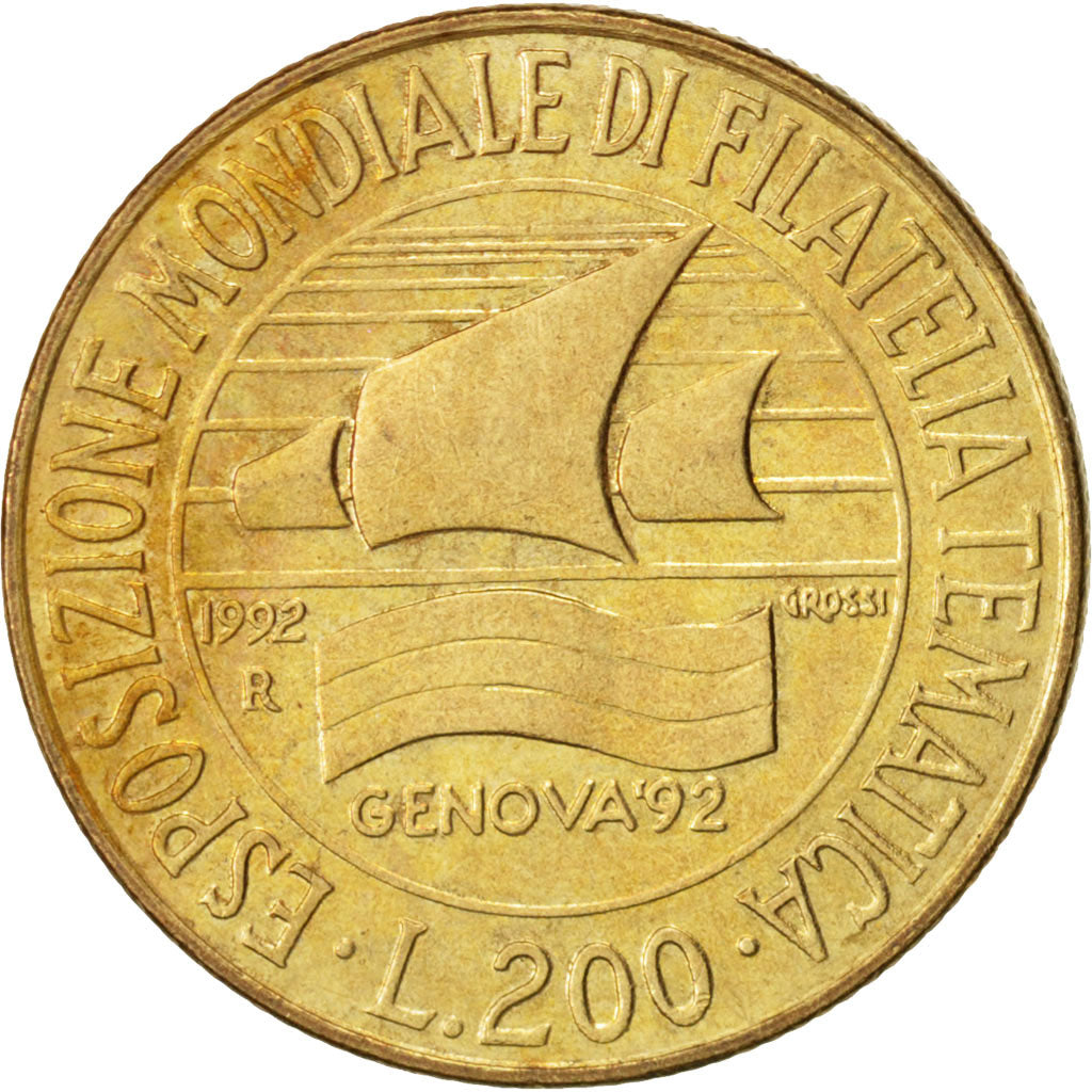 Monnaie, Italie, 200 Lire, 1992, Rome, TTB+, Aluminum-Bronze, KM:151