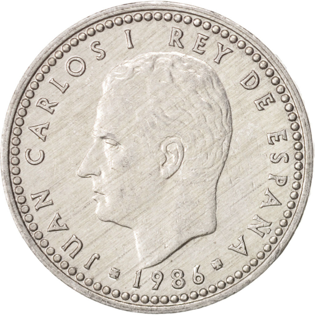 Münze, Spanien, Juan Carlos I, Peseta, 1986, VZ+, Aluminium, KM:821