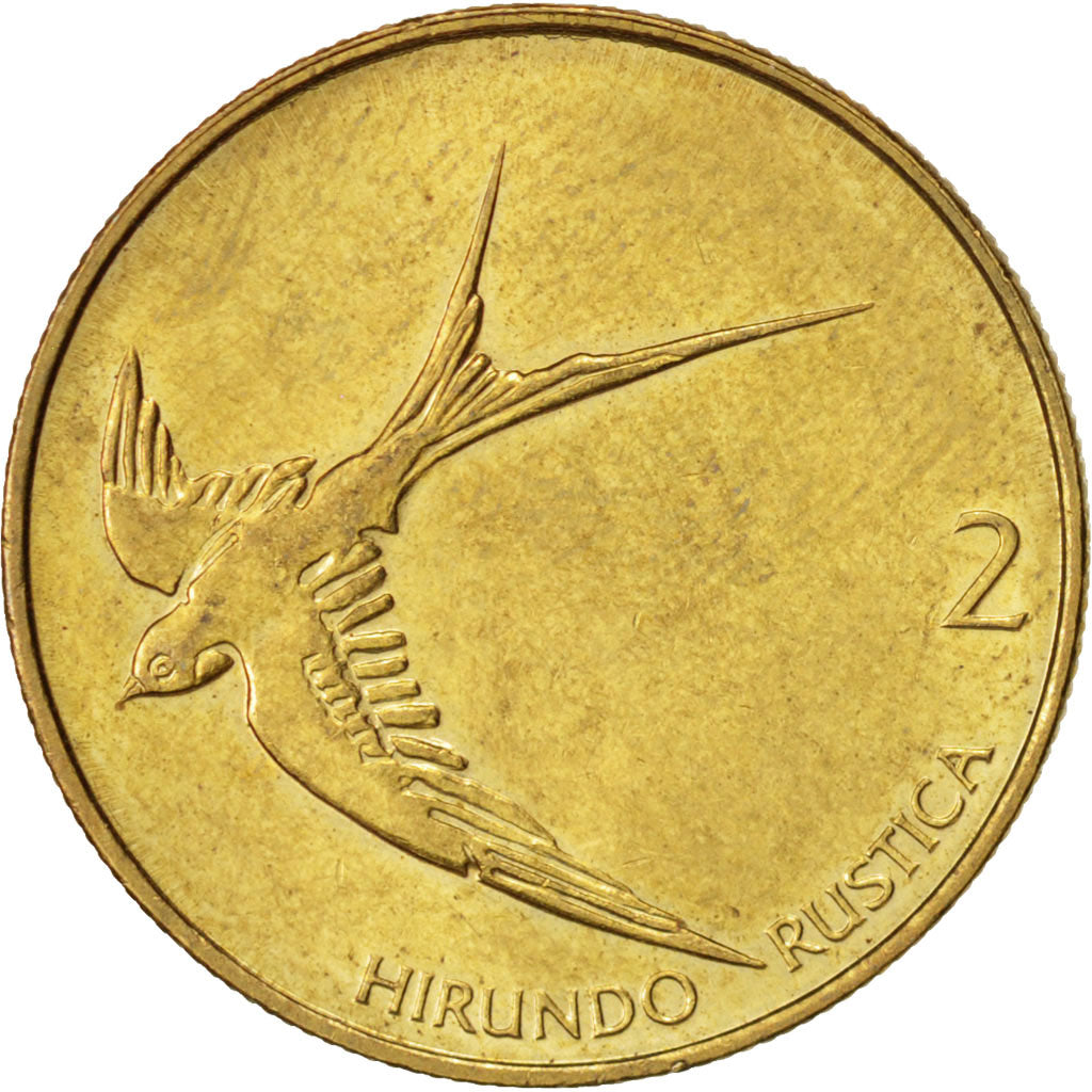 Moneta, Slovenia, 2 Tolarja, 2001, SPL-, Nichel-ottone, KM:5