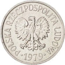 Coin, Poland, 20 Groszy, 1979, Warsaw, MS(65-70), Aluminum, KM:A47