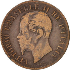 Coin, Italy, Vittorio Emanuele II, 2 Centesimi, 1867, Torino, VF(20-25), Copper