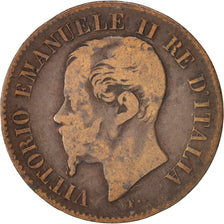 Coin, Italy, Vittorio Emanuele II, 2 Centesimi, 1867, Torino, VF(20-25), Copper