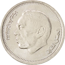 Coin, Morocco, al-Hassan II, 1/2 Dirham, 1987, AU(55-58), Copper-nickel, KM:87
