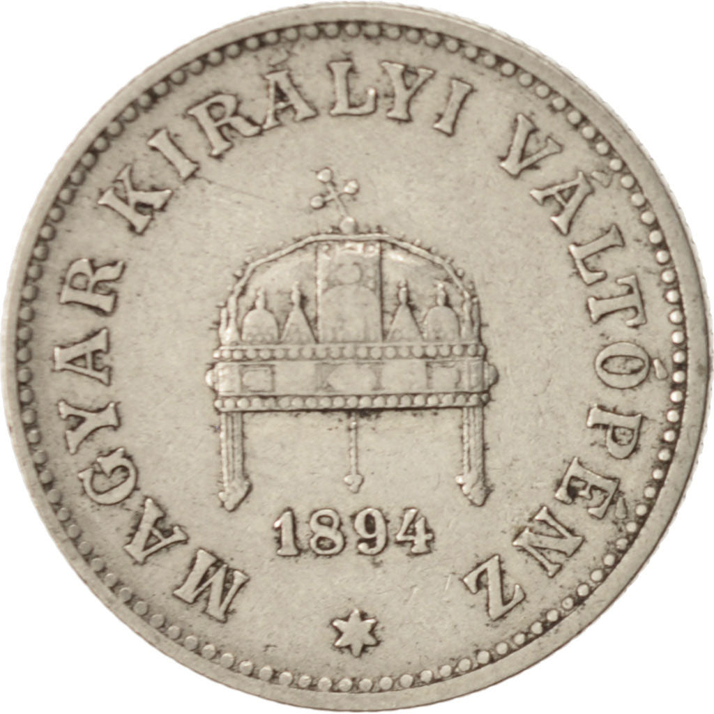 Moneta, Ungheria, Franz Joseph I, 20 Fillér, 1894, Kormoczbanya, BB, Nichel
