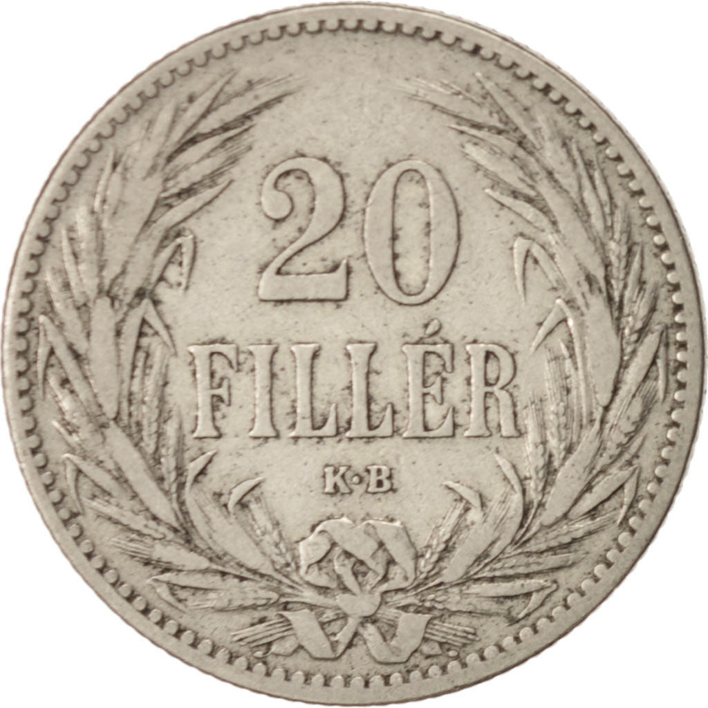 Moneta, Ungheria, Franz Joseph I, 20 Fillér, 1894, Kormoczbanya, BB, Nichel