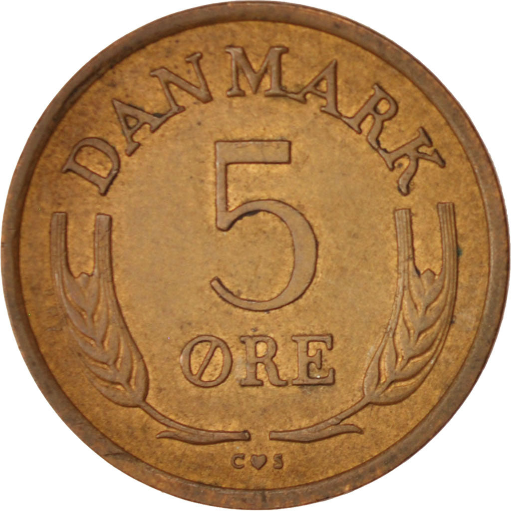 Münze, Dänemark, Frederik IX, 5 Öre, 1963, Copenhagen, SS, Zinc, KM:843.2