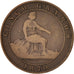 Moneda, España, Provisional Government, 5 Centimos, 1870, BC+, Cobre, KM:662