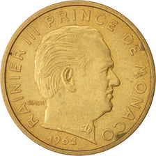 Mónaco, Rainier III, 50 Centimes, 1962, MBC+, Aluminio - bronce, KM:144