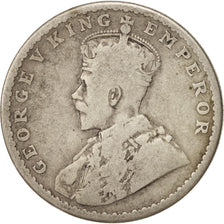 INDIA - BRITANNICA, George V, Rupee, 1917, MB+, Argento, KM:524