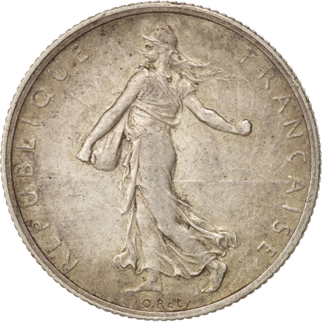 Coin, France, Semeuse, 2 Francs, 1919, Paris, EF(40-45), Silver, KM:845.1