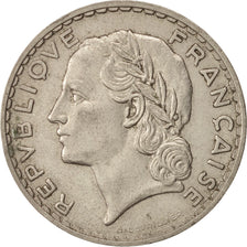 France, Lavrillier, 5 Francs, 1933, Paris, AU(50-53), Nickel, KM:888
