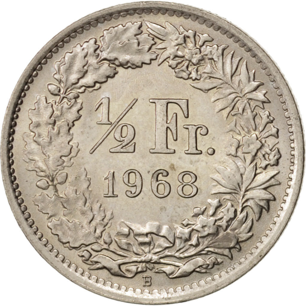 Monnaie, Suisse, 1/2 Franc, 1968, Bern, FDC, Copper-nickel, KM:23a.1