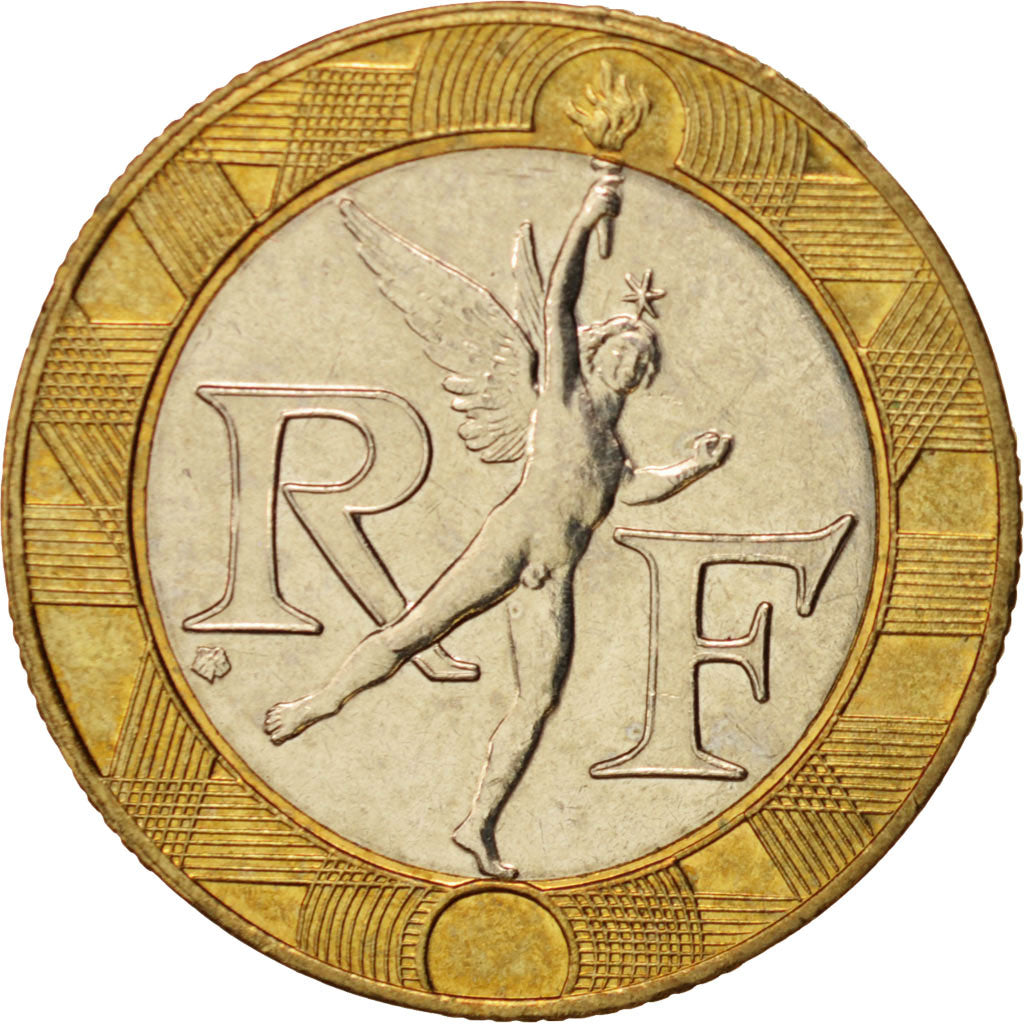 Munten, Frankrijk, Génie, 10 Francs, 1988, Paris, PR, Bi-Metallic, KM:964.1
