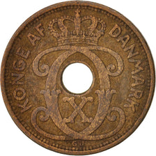 Moneda, Dinamarca, Christian X, 2 Öre, 1927, Copenhagen, BC+, Bronce, KM:827.1