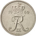 Münze, Dänemark, Frederik IX, 25 Öre, 1966, Copenhagen, SS+, Copper-nickel