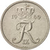 Coin, Denmark, Frederik IX, 25 Öre, 1966, Copenhagen, AU(50-53), Copper-nickel