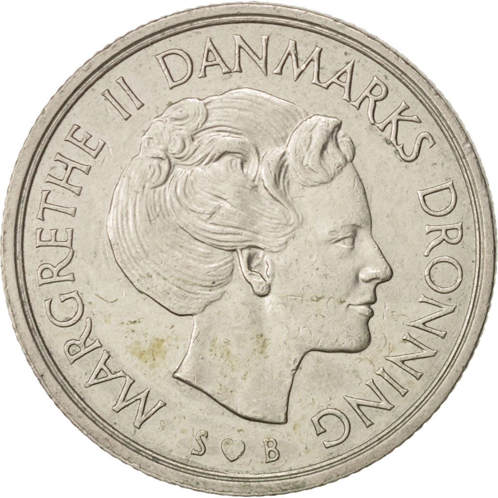 Monnaie, Danemark, Margrethe II, Krone, 1977, Copenhagen, TTB, Copper-nickel