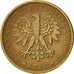 Moneda, Polonia, 2 Zlote, 1980, Warsaw, MBC, Latón, KM:80.1
