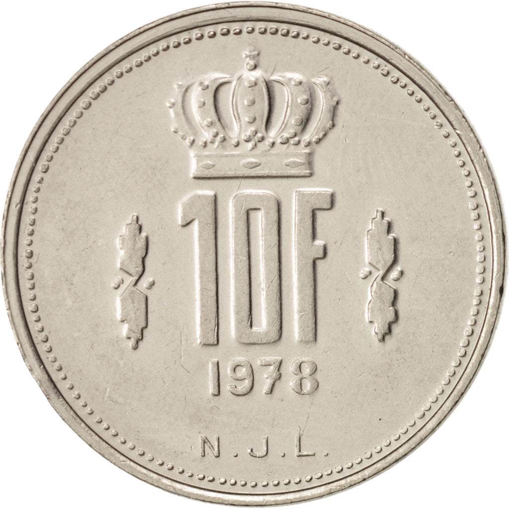 Luxembourg, Jean, 10 Francs, 1978, AU(50-53), Nickel, KM:57