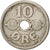 Moneda, Dinamarca, Christian X, 10 Öre, 1924, Copenhagen, MBC, Cobre - níquel