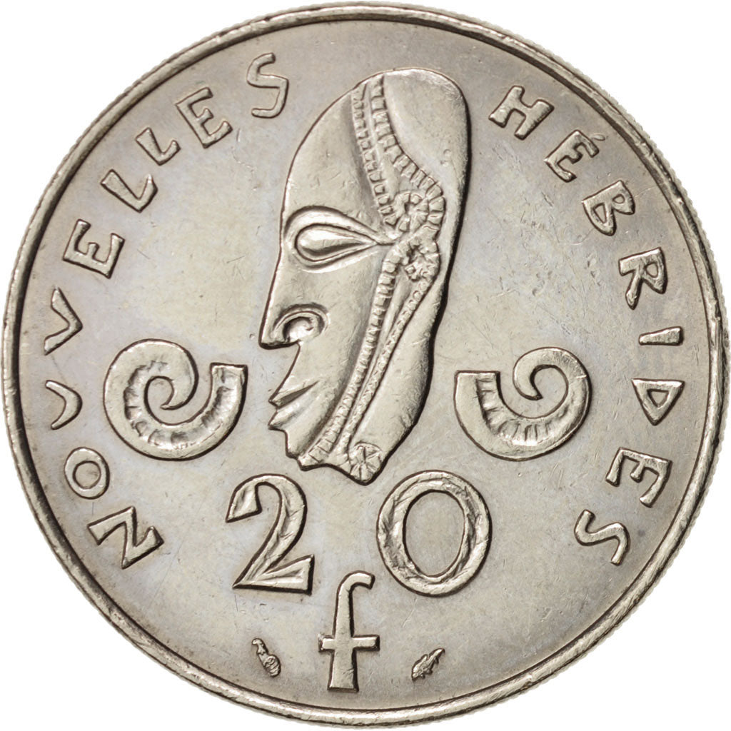 New Hebrides, 20 Francs, 1979, Paris, AU(50-53), Nickel, KM:3.2