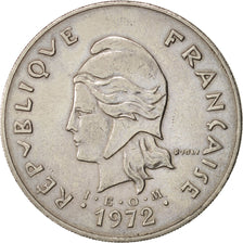 Nuevas Hébridas, 50 Francs, 1972, Paris, MBC+, Níquel, KM:7