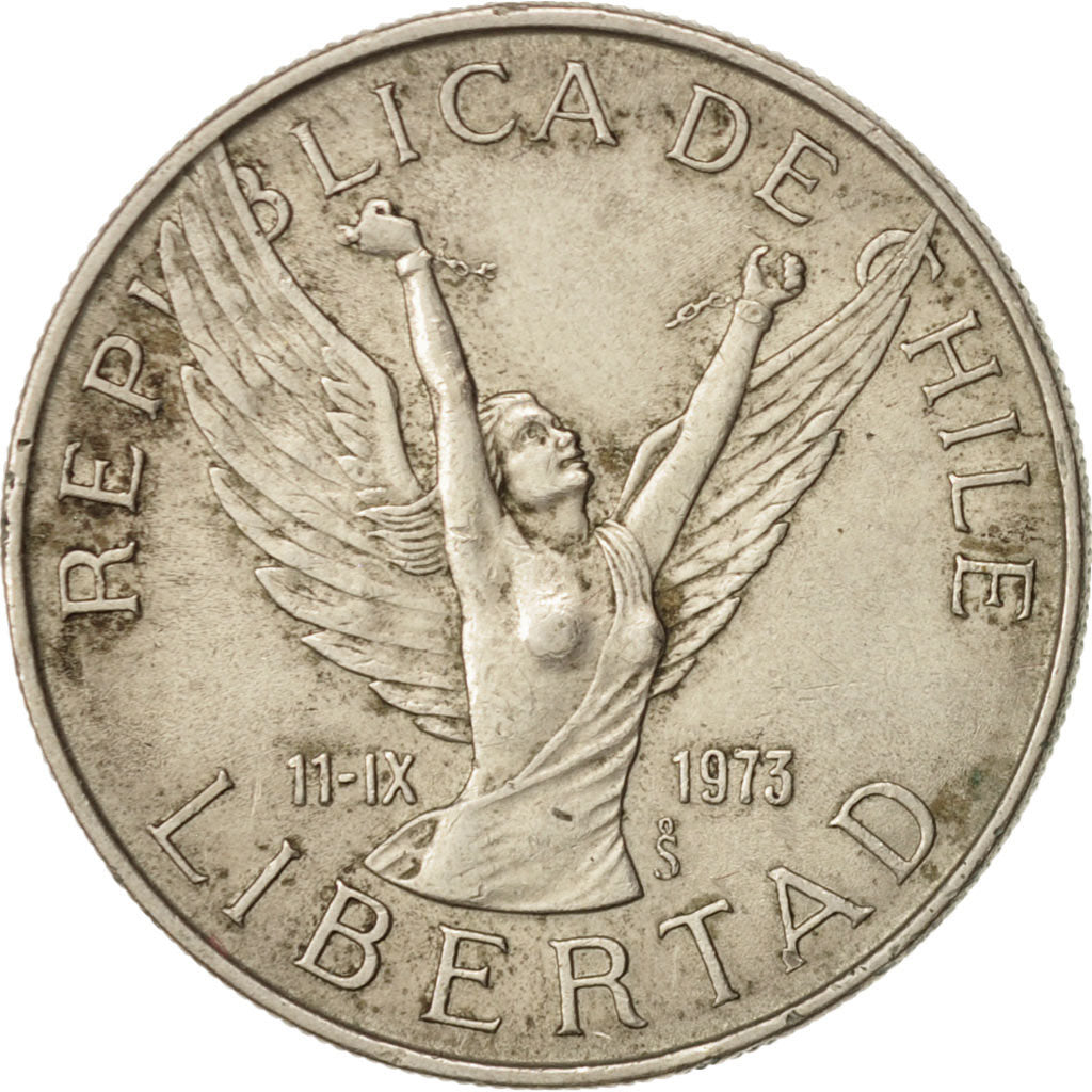 Chile, 5 Pesos, 1977, EF(40-45), Copper-nickel, KM:209