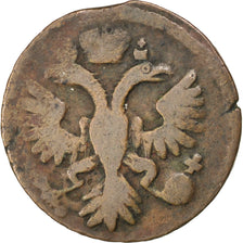 RUSSIA, Denga, 1/2 Kopek, 1735, KM #188, VF(30-35), Copper, 7.76