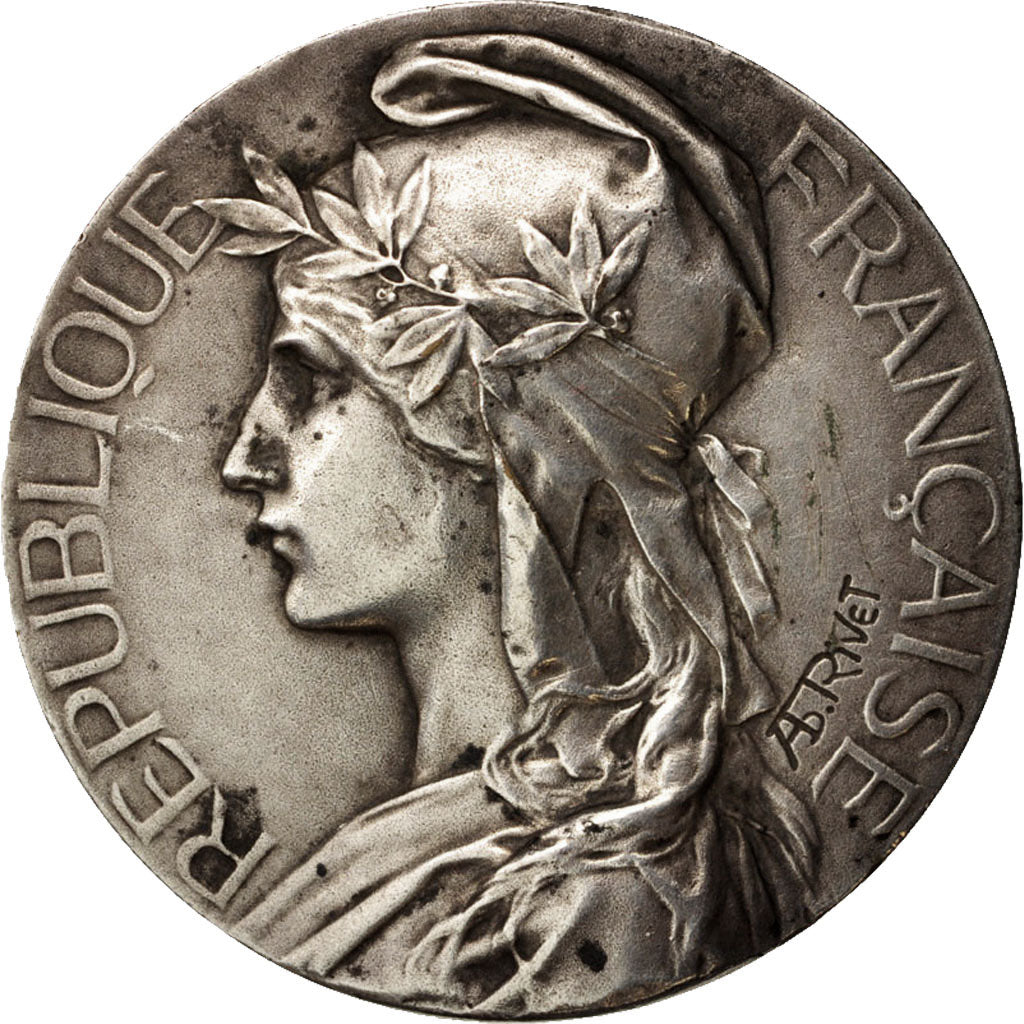 France, Medal, République Française, Rivet, EF(40-45), Silvered bronze
