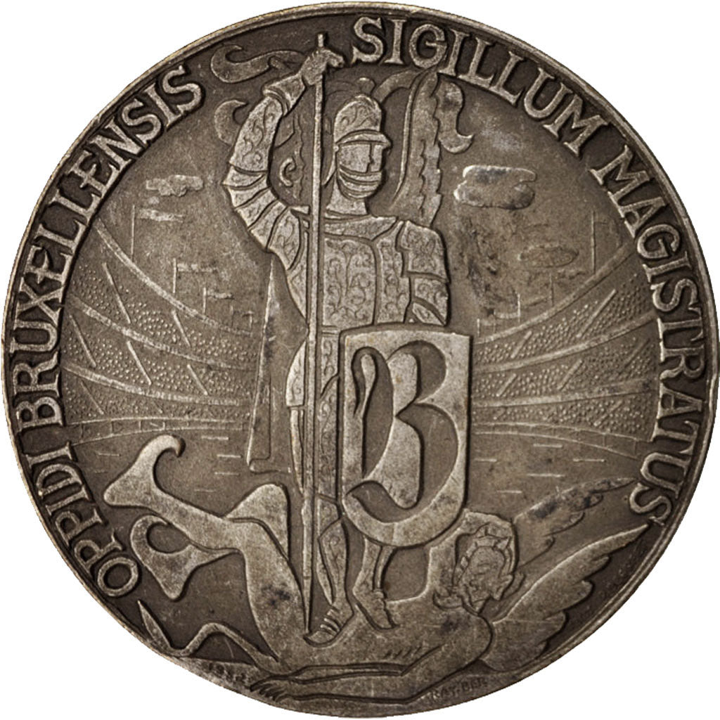 Belgium, Medal, Ville de Bruxelles, 1960, AU(50-53), Silvered bronze