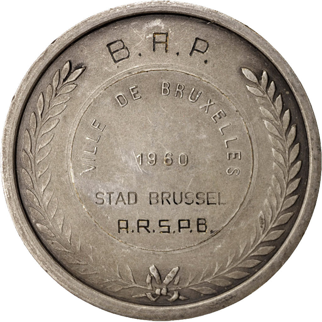 Belgium, Medal, Ville de Bruxelles, 1960, AU(50-53), Silvered bronze