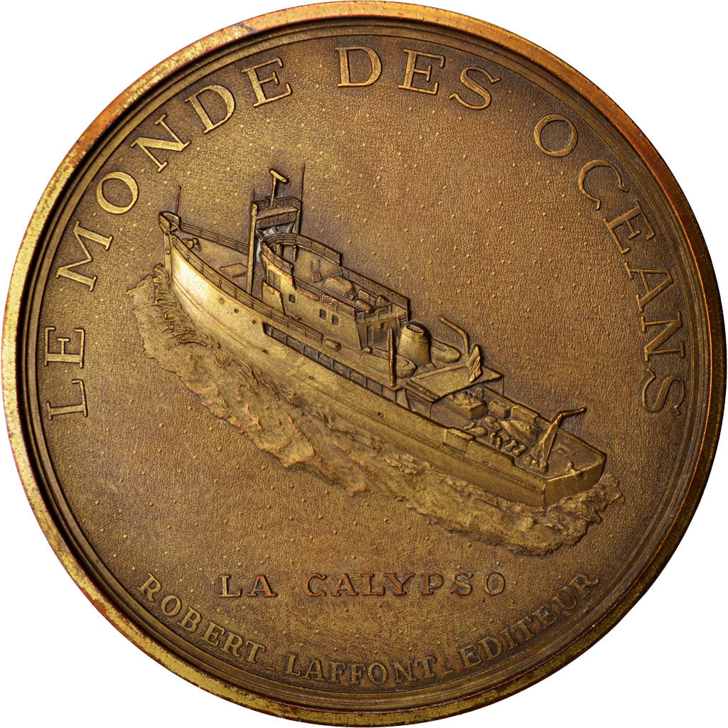 Francia, medalla, Commandant Jacques Yves Cousteau, French Fifth Republic