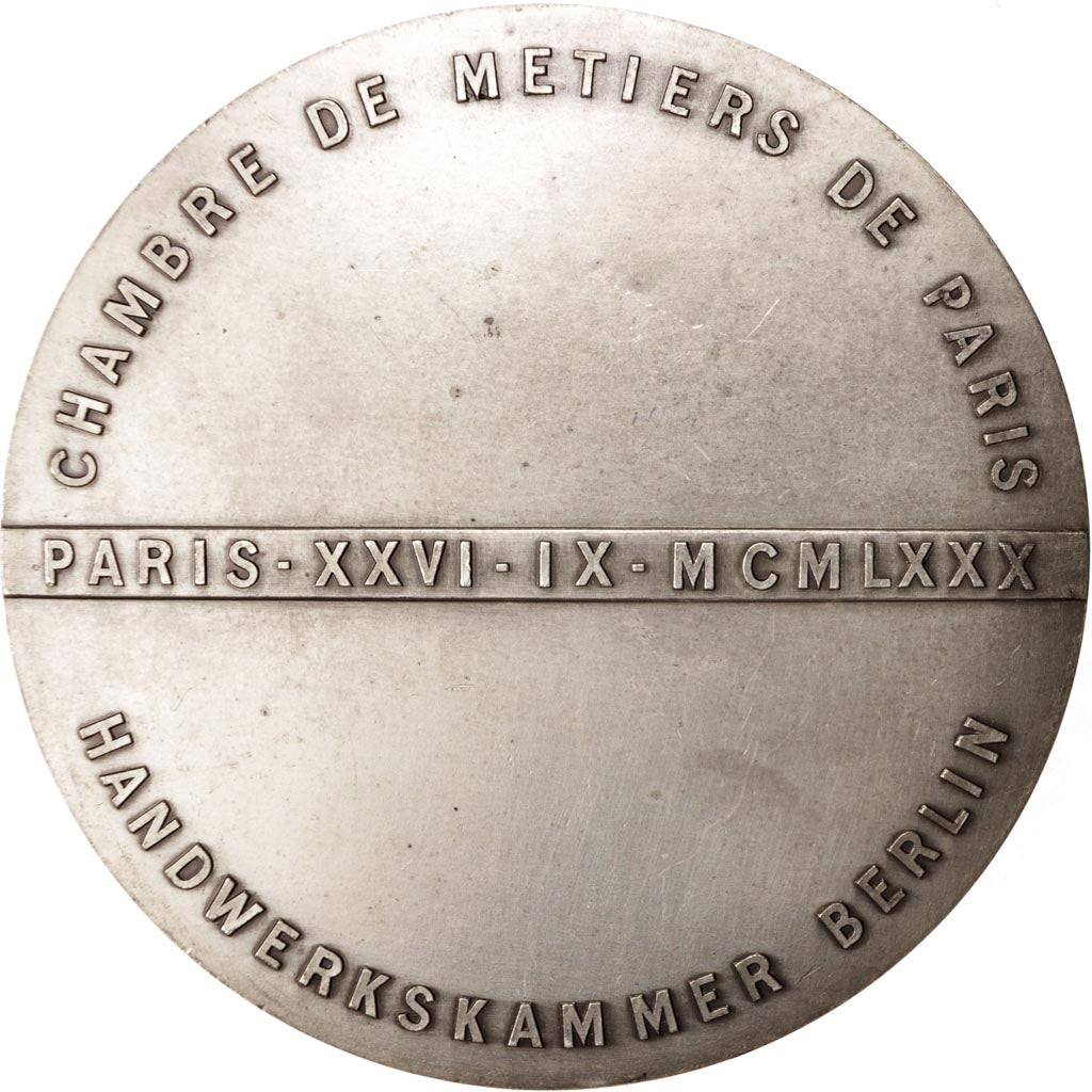 France, Medal, Chambre des Métiers de Paris, Business & industry, 1980, Turin