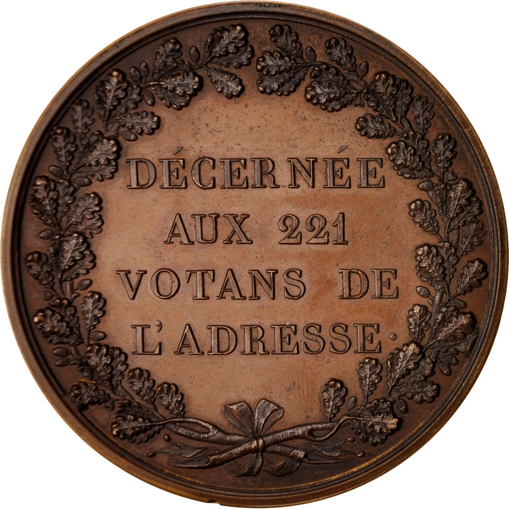Francia, Medal, Charles X, Adresse des 221, Charles X, History, 1830, SPL-