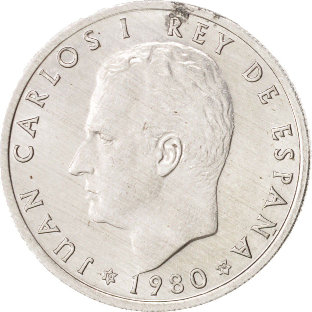 Spain, Juan Carlos I, 50 Centimos, 1980, MS(65-70), Aluminum, KM:815