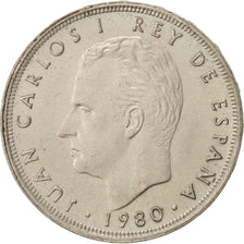Spain, Juan Carlos I, 25 Pesetas, 1980, MS(65-70), Copper-nickel, KM:818