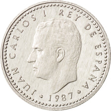 Spain, Juan Carlos I, Peseta, 1987, MS(65-70), Aluminum, KM:821