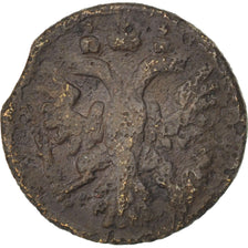 Coin, Russia, Polushka, 1/4 Kopek, 1735, VF(20-25), Copper, KM:187