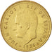 Spain, Francisco Franco, caudillo, Peseta, 1975, MS(65-70), Aluminum-Bronze