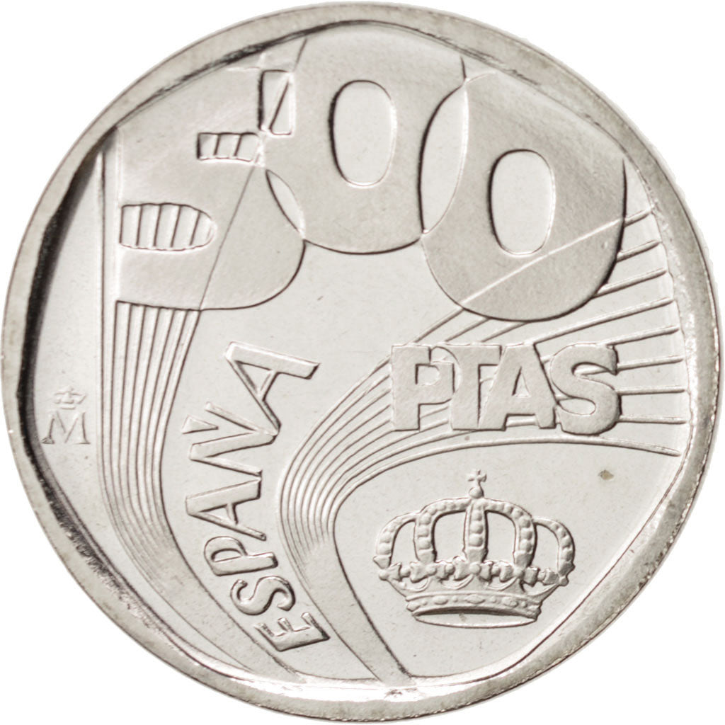 Spain, Juan Carlos I, 500 Pesetas, 1987, MS(65-70), Stainless Steel, KM:TS4