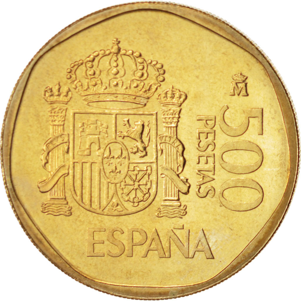 Spanien, Juan Carlos I, 500 Pesetas, 1987, STGL, Aluminum-Bronze, KM:831