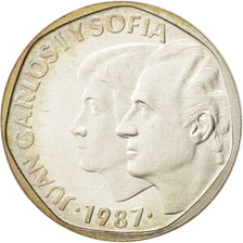 Spain, Juan Carlos I, 500 Pesetas, 1987, MS(65-70), Silver, KM:TS1