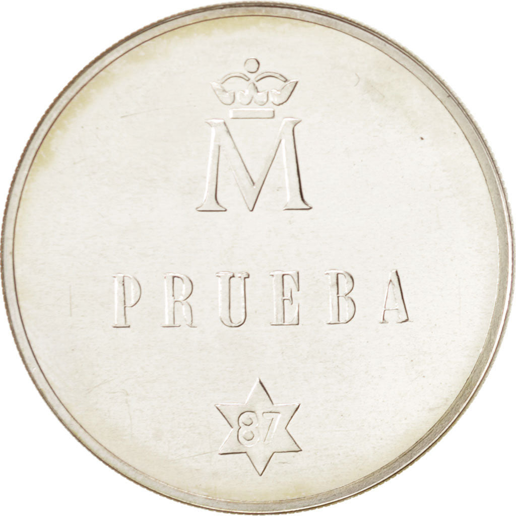 Spain, Juan Carlos I, 500 Pesetas, 1987, MS(65-70), Silver, KM:TS1