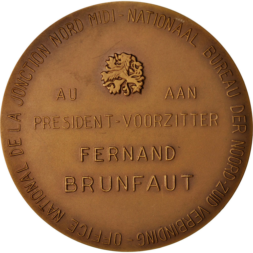 Belgium, Medal, Fernand Brunfaut, Office National de la Jonction Nord Midi,