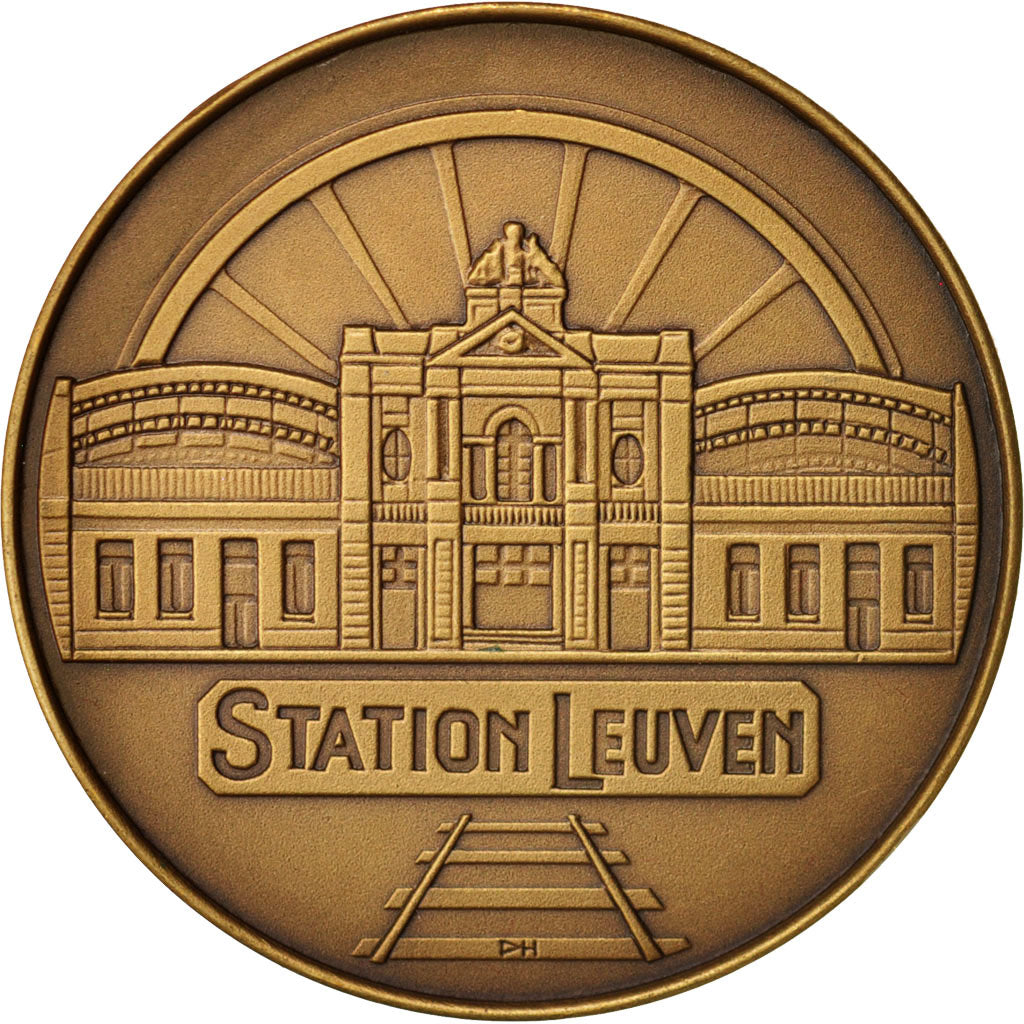 Belgium, Medal, Station Leuven, Railway, AU(55-58), Bronze